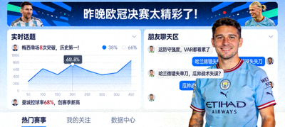 体育互动社区界面，球迷正在热烈讨论赛事数据